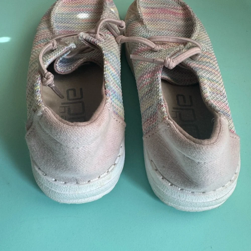 Hey Dude Wendy Youth Sox Pastels Size Y1 L2 Rainbow Shoes Slip On Shoes